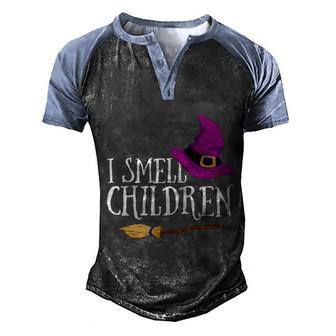 I Smell Children Teacher Halloween Party Witch Easy Costume Graphic Design Printed Casual Daily Basic Men's Henley Shirt Raglan Sleeve 3D Print T-shirt - Thegiftio UK