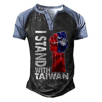 I Stand With Taiwan Taiwaneses Taiwan Lover Support Graphic Design Printed Casual Daily Basic Men's Henley Shirt Raglan Sleeve 3D Print T-shirt - Thegiftio UK