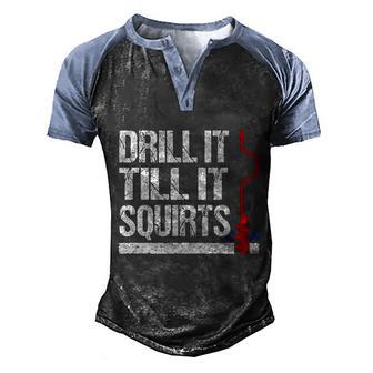 Ice Fishing Novelty Drill Auger Saying Graphic Design Printed Casual Daily Basic Men's Henley Shirt Raglan Sleeve 3D Print T-shirt - Thegiftio UK