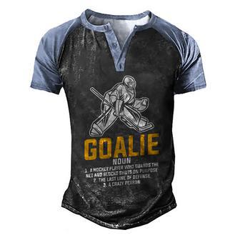 Ice Hockey Goalie Funny Definition Ll Player Tshirt Graphic Design Printed Casual Daily Basic Men's Henley Shirt Raglan Sleeve 3D Print T-shirt - Thegiftio UK