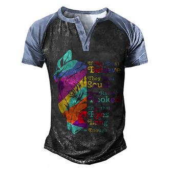 If You Dont Believe They Have Souls Pitbull Lover Men's Henley Shirt Raglan Sleeve 3D Print T-shirt - Thegiftio UK