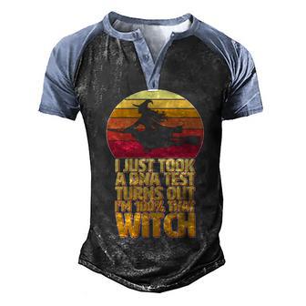 Im 100 That Witch Dna Test Funny Halloween Graphic Design Printed Casual Daily Basic Men's Henley Shirt Raglan Sleeve 3D Print T-shirt - Thegiftio UK