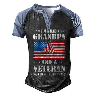 Im A Dad Grandpa Veteran Us Army Veteran Day Graphic Design Printed Casual Daily Basic Men's Henley Shirt Raglan Sleeve 3D Print T-shirt - Thegiftio UK