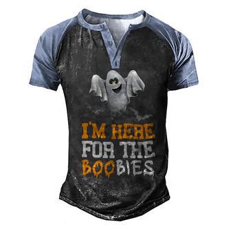 Im Here For The Boobies Graphic Design Printed Casual Daily Basic Men's Henley Shirt Raglan Sleeve 3D Print T-shirt - Thegiftio UK