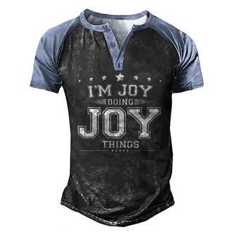 Im Joy Doing Joy Things Men's Henley Shirt Raglan Sleeve 3D Print T-shirt - Thegiftio UK