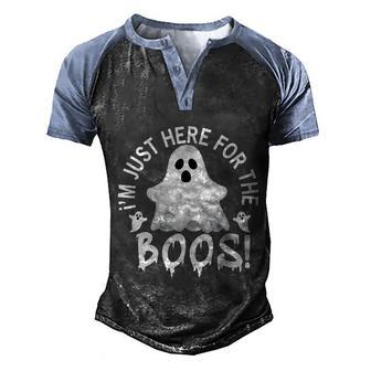 Im Just Here For The Boss Halloween Quote Graphic Design Printed Casual Daily Basic V2 Men's Henley Shirt Raglan Sleeve 3D Print T-shirt - Thegiftio UK