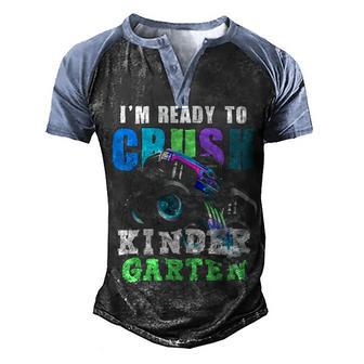 Im Ready To Kindergarten Monster Truck Lover Back To School New Men's Henley Shirt Raglan Sleeve 3D Print T-shirt - Thegiftio UK