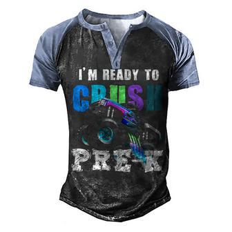 Im Ready To Pre K Monster Truck Lover Back To Preschool T Shir Men's Henley Shirt Raglan Sleeve 3D Print T-shirt - Thegiftio UK