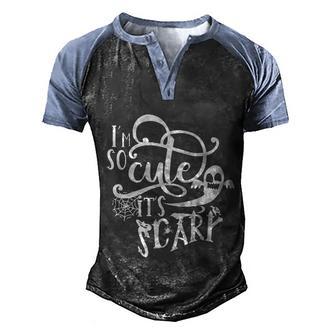 Im So Cute Its Scary Boo Halloween Graphic Design Printed Casual Daily Basic Men's Henley Shirt Raglan Sleeve 3D Print T-shirt - Thegiftio UK