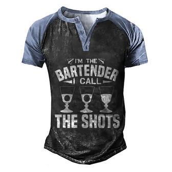 Im The Bartender I Call The Shots Gift Graphic Design Printed Casual Daily Basic Men's Henley Shirt Raglan Sleeve 3D Print T-shirt - Thegiftio UK
