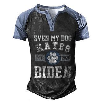 In 2021 Even My Dog Hates Biden Biden Sucks Anti Biden Graphic Design Printed Casual Daily Basic Men's Henley Shirt Raglan Sleeve 3D Print T-shirt - Thegiftio UK