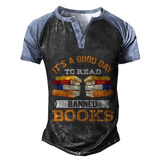 Its A Good Day To Read Banned Books Cute Gift Graphic Design Printed Casual Daily Basic Men's Henley Shirt Raglan Sleeve 3D Print T-shirt - Thegiftio UK