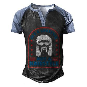 Its A Lifestyle Not A Hairstyle Gift Mullet Pride Gift Men's Henley Shirt Raglan Sleeve 3D Print T-shirt - Monsterry