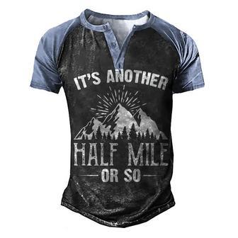 Its Another Half Mile Gift T Men's Henley Shirt Raglan Sleeve 3D Print T-shirt - Thegiftio UK