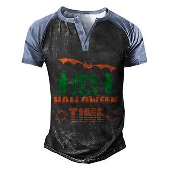 Its Halloween Time Funny Halloween Costume Graphic Design Printed Casual Daily Basic Men's Henley Shirt Raglan Sleeve 3D Print T-shirt - Thegiftio UK