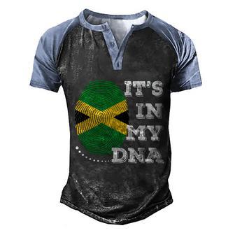 Its In My Dna Jamaica Flag Gift Great Gift Graphic Design Printed Casual Daily Basic Men's Henley Shirt Raglan Sleeve 3D Print T-shirt - Thegiftio UK