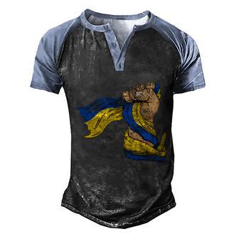 Its In My Dna Ukraine Flag Gift Ukrainian Roots Gift Graphic Design Printed Casual Daily Basic Men's Henley Shirt Raglan Sleeve 3D Print T-shirt - Thegiftio UK
