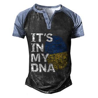 Its In My Dna Ukrainian Ukraine Flag Gift Graphic Design Printed Casual Daily Basic Men's Henley Shirt Raglan Sleeve 3D Print T-shirt - Thegiftio UK