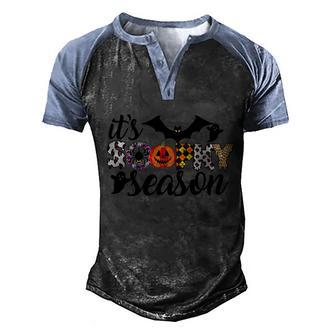 Its Soopky Season Halloween Quote Graphic Design Printed Casual Daily Basic Men's Henley Shirt Raglan Sleeve 3D Print T-shirt - Thegiftio UK