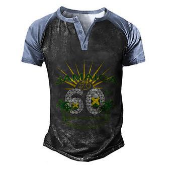 Jamaica 60Th Independence Proud To Be Jamaican V2 Men's Henley Shirt Raglan Sleeve 3D Print T-shirt - Thegiftio UK