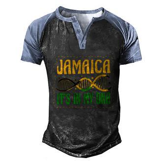 Jamaica ItS In My Dna For A National Flag Design Jamaica Cute Gift Graphic Design Printed Casual Daily Basic Men's Henley Shirt Raglan Sleeve 3D Print T-shirt - Thegiftio UK
