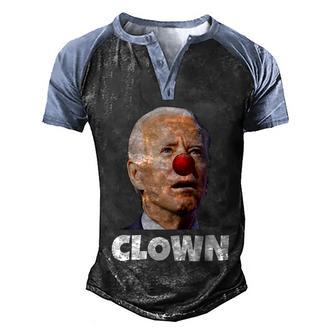 Joe Biden Is A Clown Joe Biden Is An Idiot Graphic Design Printed Casual Daily Basic V2 Men's Henley Shirt Raglan Sleeve 3D Print T-shirt - Thegiftio UK
