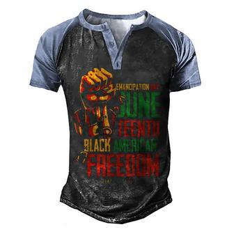 Juneteenth African American Freedom Black Women Juneteenth V2 Men's Henley Shirt Raglan Sleeve 3D Print T-shirt - Thegiftio UK