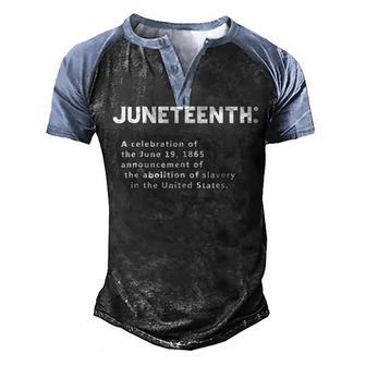 Juneteenth Celebrates Freedom V2 Men's Henley Shirt Raglan Sleeve 3D Print T-shirt - Thegiftio UK