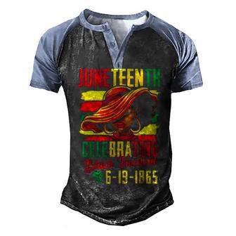 Juneteenth Celebrating Black Freedom 1865 African American 1 Men's Henley Shirt Raglan Sleeve 3D Print T-shirt - Thegiftio UK