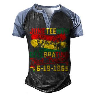 Juneteenth Celebrating Black Freedom 1865 African American V4 Men's Henley Shirt Raglan Sleeve 3D Print T-shirt - Thegiftio UK