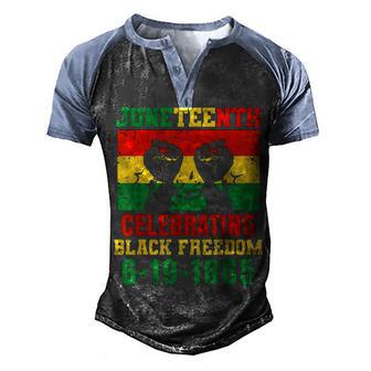 Juneteenth Celebrating Black Freedom 1865 African American V5 Men's Henley Shirt Raglan Sleeve 3D Print T-shirt - Thegiftio UK