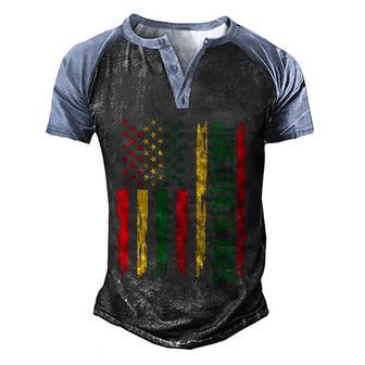 Juneteenth Day Ancestors Free 1776 July 4Th Black African Gift V2 Men's Henley Shirt Raglan Sleeve 3D Print T-shirt - Thegiftio UK