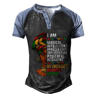 Juneteenth Day Ancestors Free 1776 July 4Th Black African Gift V6 Men's Henley Shirt Raglan Sleeve 3D Print T-shirt - Thegiftio UK
