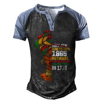 Juneteenth Day Ancestors Free 1776 July 4Th Black African11 Men's Henley Shirt Raglan Sleeve 3D Print T-shirt - Thegiftio UK