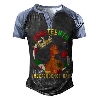 Juneteenth T Women Juneteenth S For Women Queen V2 Men's Henley Shirt Raglan Sleeve 3D Print T-shirt - Thegiftio UK