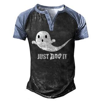 Just Boo It Graphic Design Printed Casual Daily Basic Men's Henley Shirt Raglan Sleeve 3D Print T-shirt - Thegiftio UK