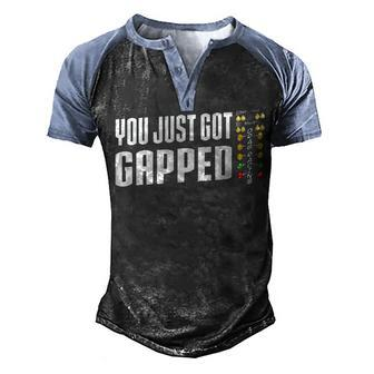 Just Got Gapped Men's Henley Shirt Raglan Sleeve 3D Print T-shirt - Seseable