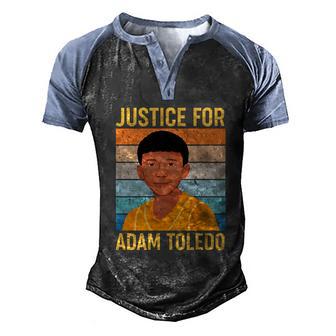 Justice For Adam Toledo Vintage Poster Graphic Design Printed Casual Daily Basic Men's Henley Shirt Raglan Sleeve 3D Print T-shirt - Thegiftio UK