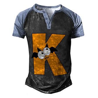 K Name Charater Dracula Halloween Quote Graphic Design Printed Casual Daily Basic Men's Henley Shirt Raglan Sleeve 3D Print T-shirt - Thegiftio UK