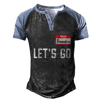 Karen Halloween Costume Lets Go Brandon American Flag Graphic Design Printed Casual Daily Basic Men's Henley Shirt Raglan Sleeve 3D Print T-shirt - Thegiftio UK