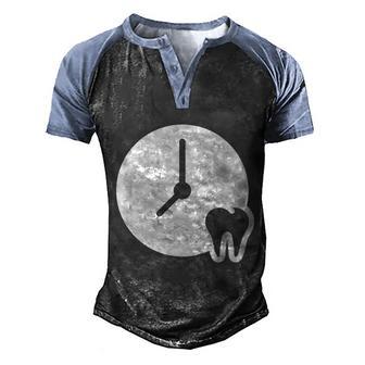 Kawaii Tooth Dentist Time Cool Dental Assistant Hygienist Gift Graphic Design Printed Casual Daily Basic Men's Henley Shirt Raglan Sleeve 3D Print T-shirt - Thegiftio UK