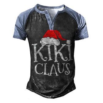 Kiki Claus Gift Funny Christmas Santa Men's Henley Shirt Raglan Sleeve 3D Print T-shirt - Thegiftio UK