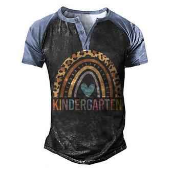 Kindergarten Rainbow Girls Boys Teacher Team Kinder Squad Men's Henley Shirt Raglan Sleeve 3D Print T-shirt - Thegiftio UK