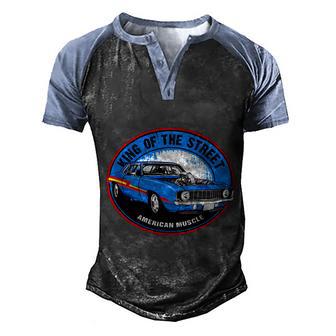 King Of Street Graphic Design Printed Casual Daily Basic Men's Henley Shirt Raglan Sleeve 3D Print T-shirt - Thegiftio UK