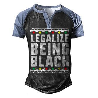 Legalize Being Black History Month Activist Tribal Men's Henley Shirt Raglan Sleeve 3D Print T-shirt - Thegiftio UK