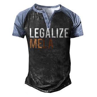 Legalize Melanin Men's Henley Shirt Raglan Sleeve 3D Print T-shirt - Thegiftio UK