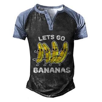 Lets Go Banana Funny Banana Squad Dancing Cute Men's Henley Shirt Raglan Sleeve 3D Print T-shirt - Thegiftio UK