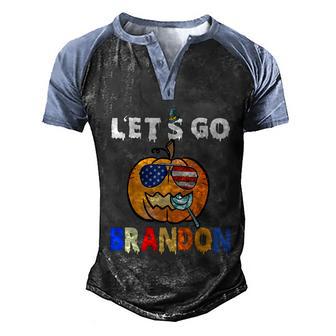 Lets Go Brandon Biden Chant Impeach Biden Pumpkin Halloween Design Graphic Design Printed Casual Daily Basic Men's Henley Shirt Raglan Sleeve 3D Print T-shirt - Thegiftio UK