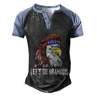 Lets Go Brandon Lets Go Brandon Funny Eagle Shirt Us Flag Graphic Design Printed Casual Daily Basic Men's Henley Shirt Raglan Sleeve 3D Print T-shirt - Thegiftio UK