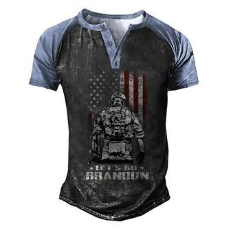 Lets Go Brandon Us Army Funny Veteran Anti Biden Meme Gift Graphic Design Printed Casual Daily Basic Men's Henley Shirt Raglan Sleeve 3D Print T-shirt - Thegiftio UK